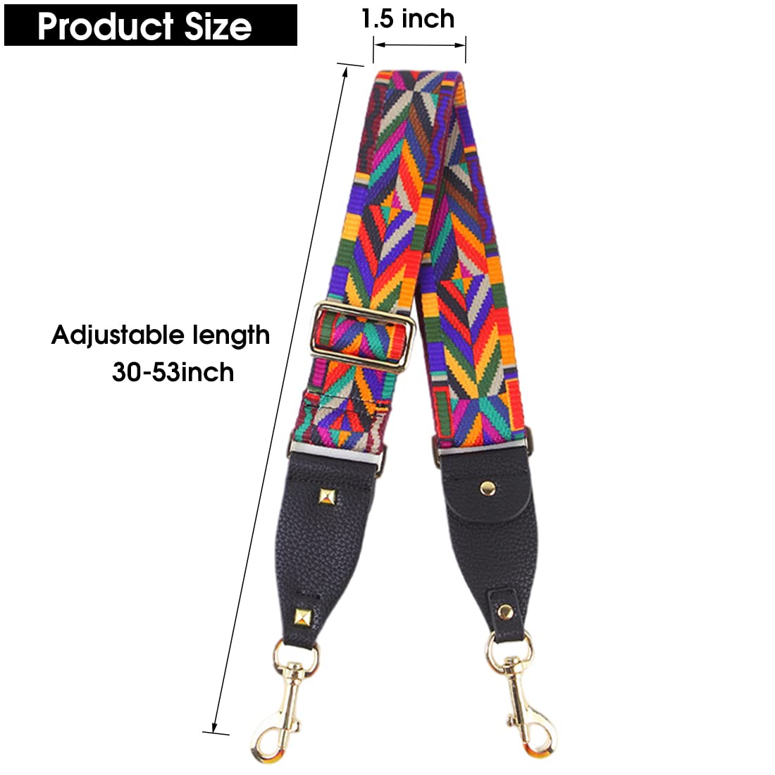 PALAY Canvas Webbing Wide Shoulder Strap Fashion Geometry Pattern Crossbody Strap Adjustable Shoulder Strap for Handbag,Travel Bag, Crossbody Bag PALAY Canvas Webbing Wide Shoulder Strap Fashion Geometry Pattern Crossbody Strap Adjustable Shoulder Strap for Handbag,Travel Bag, Crossbody Bag